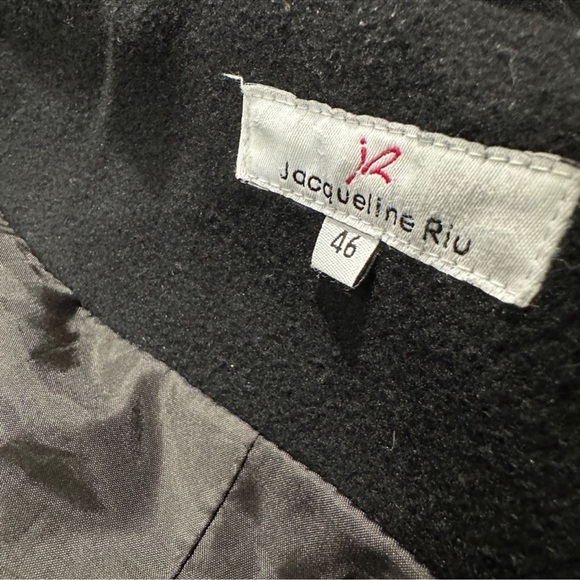 Jacqueline Riu | Belted Black Wrap Jacket Sz 46 - Picture 12 of 12
